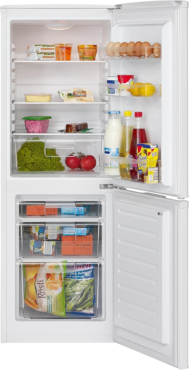 Bomann KG 320 fridge - freezer - Energy class A+++ - Height: 143.80 cm - 163 kWh/year - 112 liter fridge - 48 liter freezer White