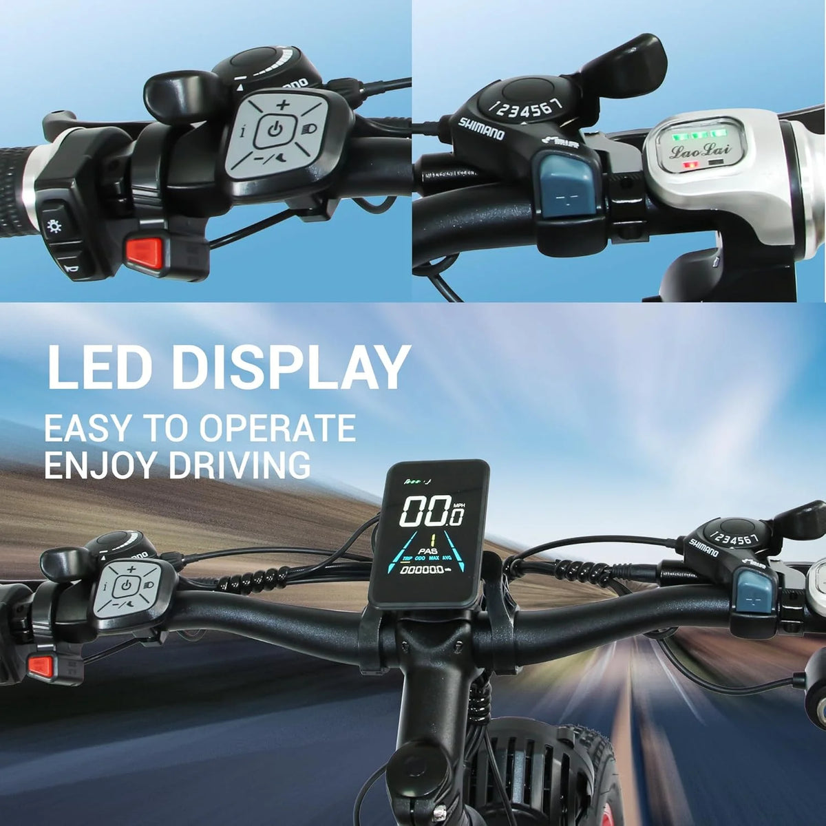 3000W Peak Dual Motor Ebike, 52V 30AH Battery Electric Bike for Adults, 7 - Product image 6
