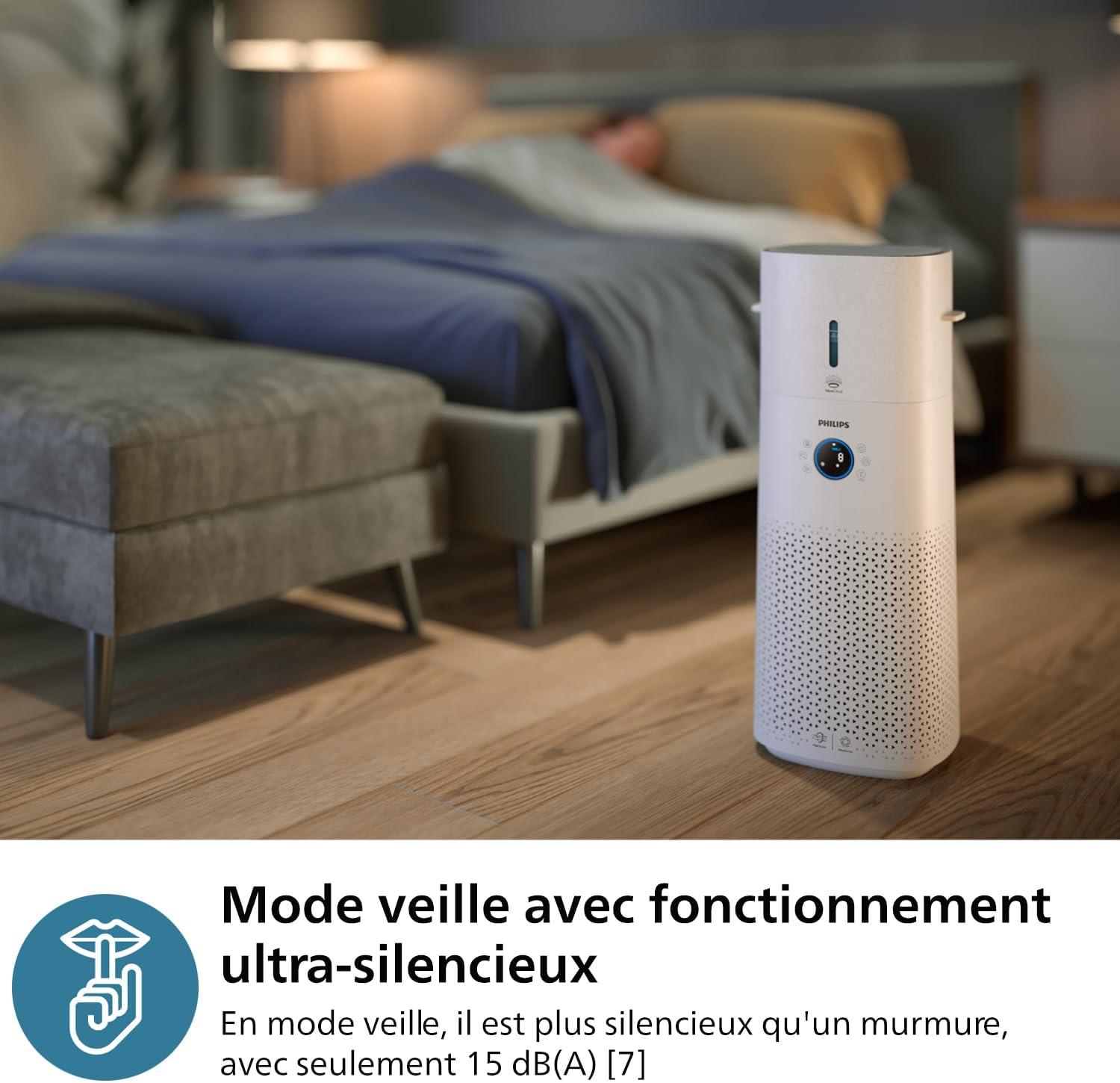 Philips 3000 Series 2-in-1 Air Purifier and Humidifier, 131 m2, NanoProtect HEPA and Activated Carbon Filters Remove 99.97% of Invisible Particles, White (AC3737/10)