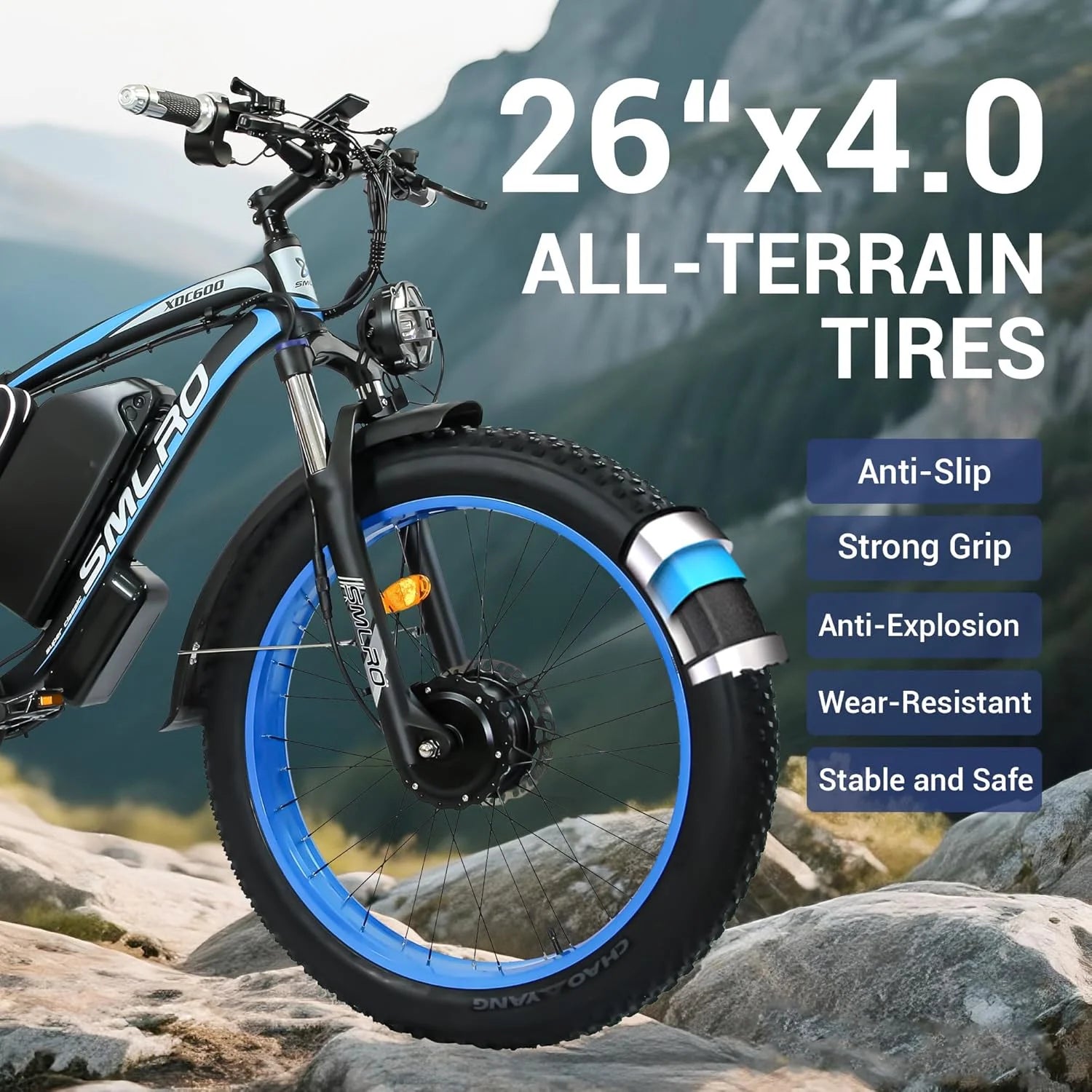 3000W Peak Dual Motor Ebike, 52V 30AH Battery Electric Bike for Adults, 7 - Product image 4