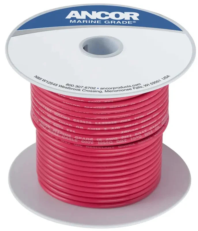 Ancor 106810 Wire 100' #12 Red Tinned Copper