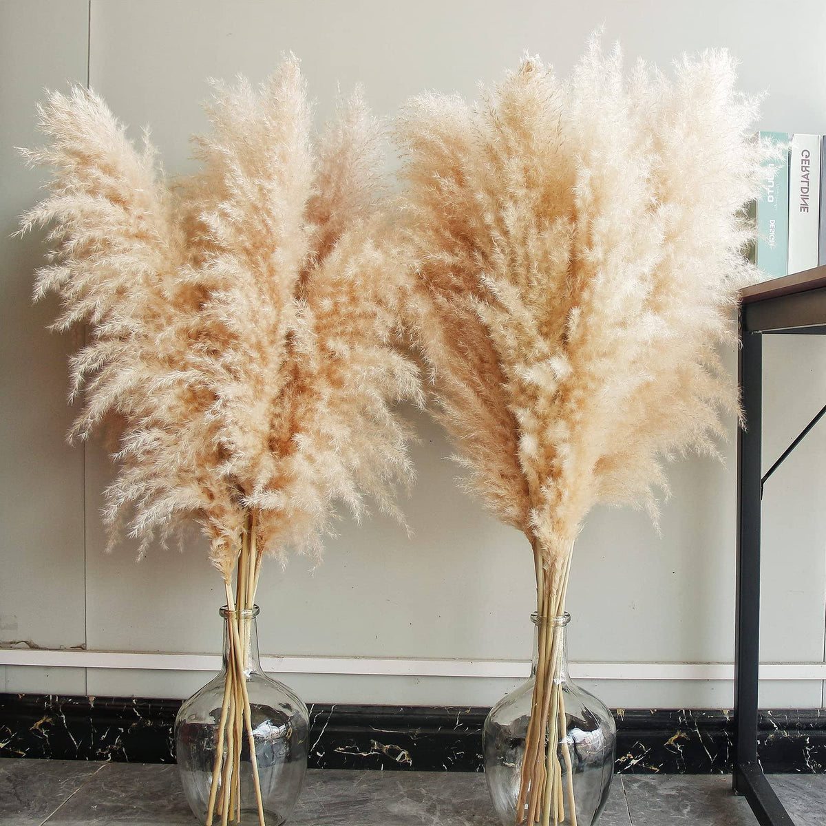 Bannifll 40" inch 10 Stems Natural Pampas Grass Decor Tall, Pompas Grass, Tall Pampas Grass for Wedding - Product image 1