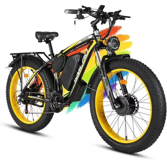 3000W Peak Dual Motor Ebike, 52V 30AH Battery Electric Bike for Adults, 7 - Product image 1
