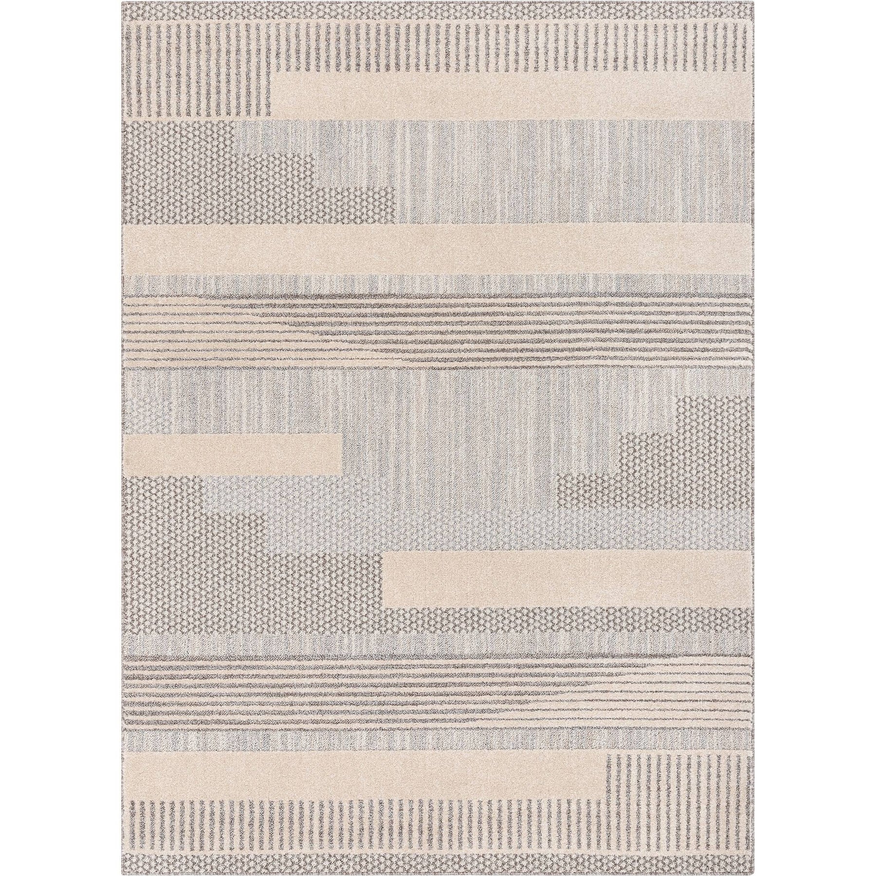 Well Woven Harlow Briar Contemporary Geometric Abstract Beige 5'3" x 7'3" Area Rug - Product image 1