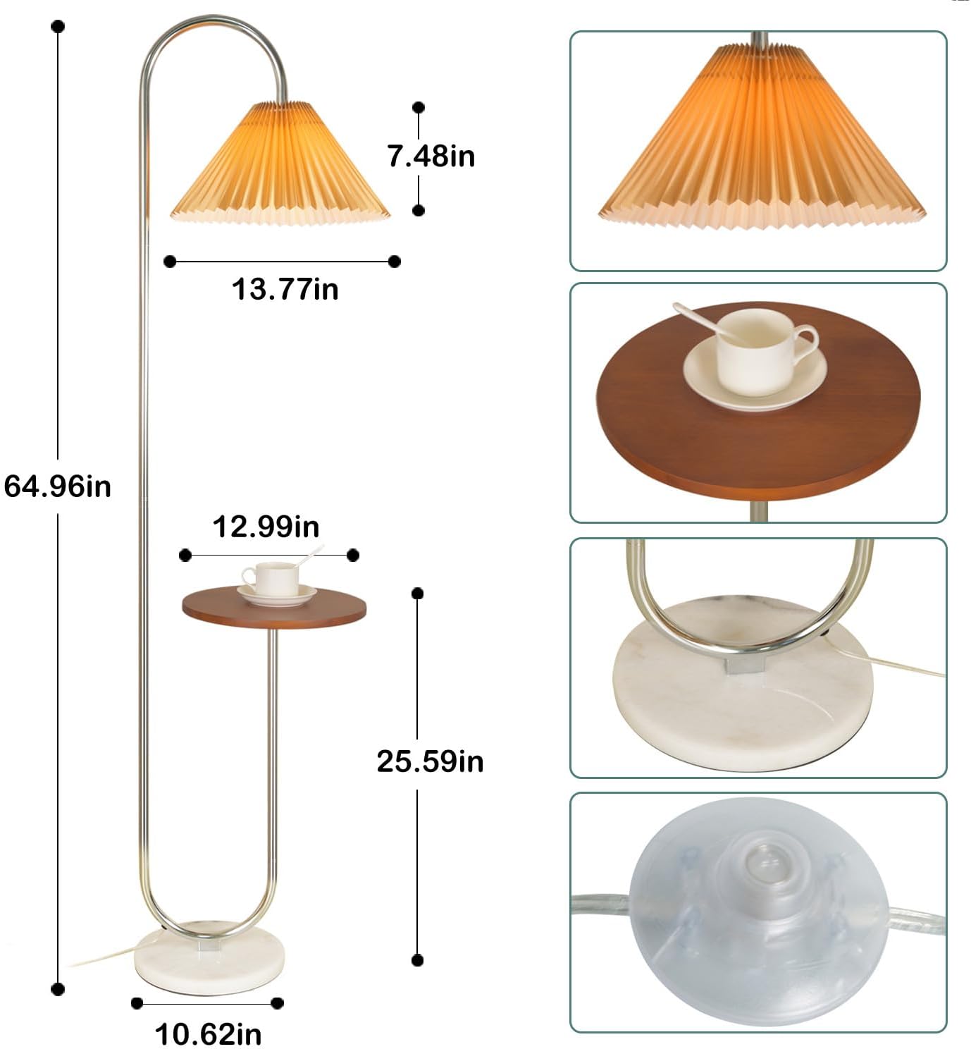 Modern Elegant with Tray Floor Lamp for Office Cafe Den Living Room Bedroom - Product image 18