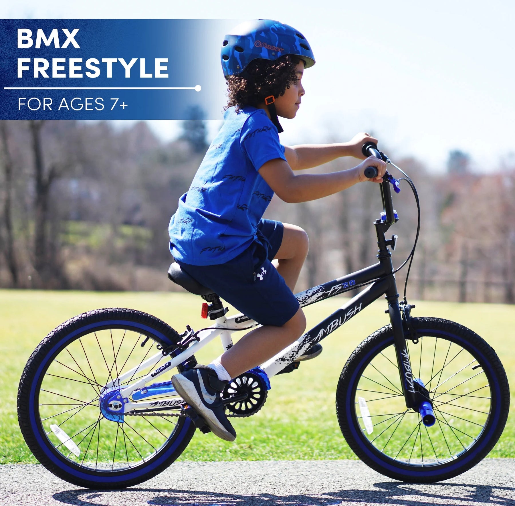 Bicycles 20" Boy'S Ambush BMX Bike, Black/Blue - Product image 6