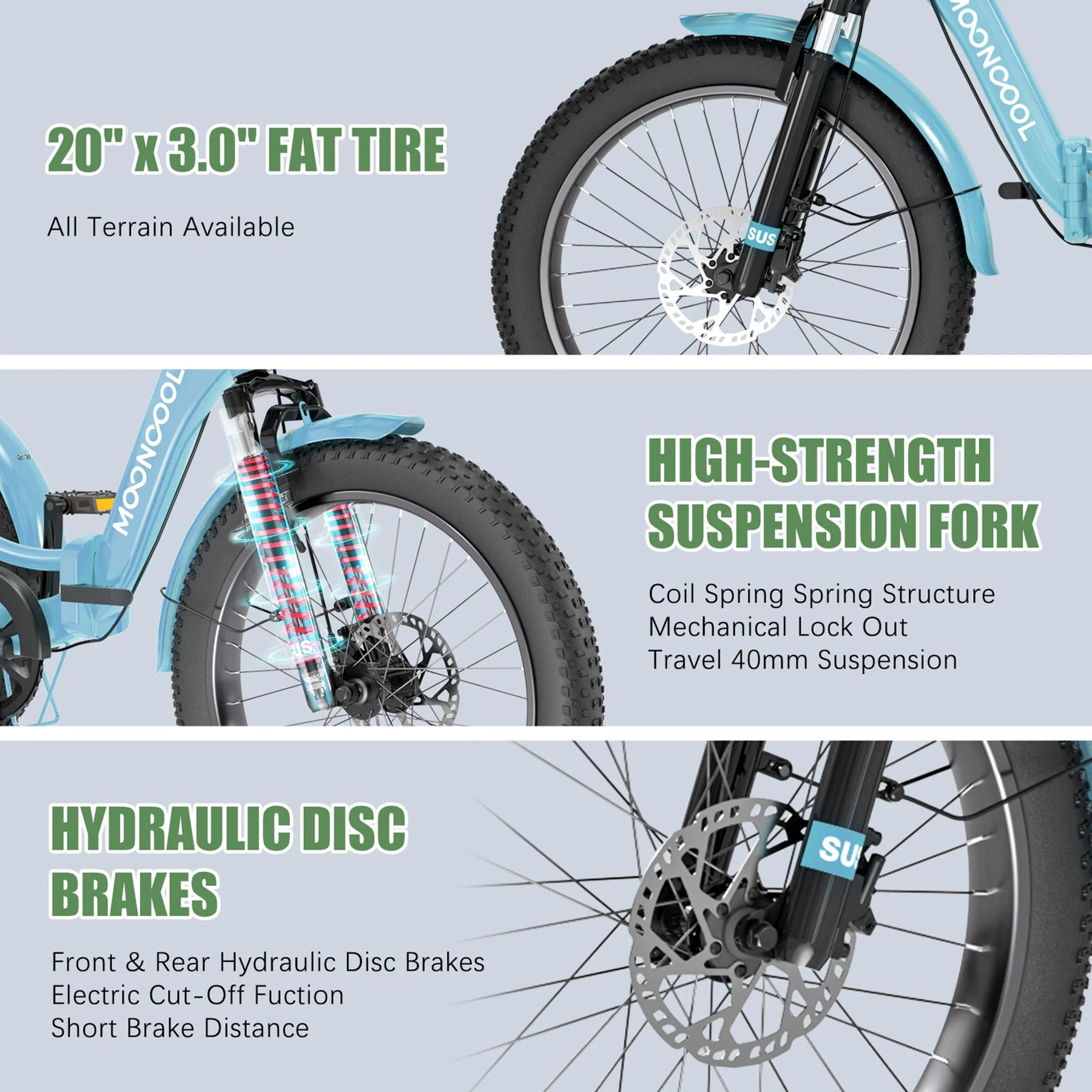 ABORON 3.0 Fat Tire Electric Trike for Senior Foldable E - Bike, 500W Motorized Tricycle Adult 20" Folding - Product image 78