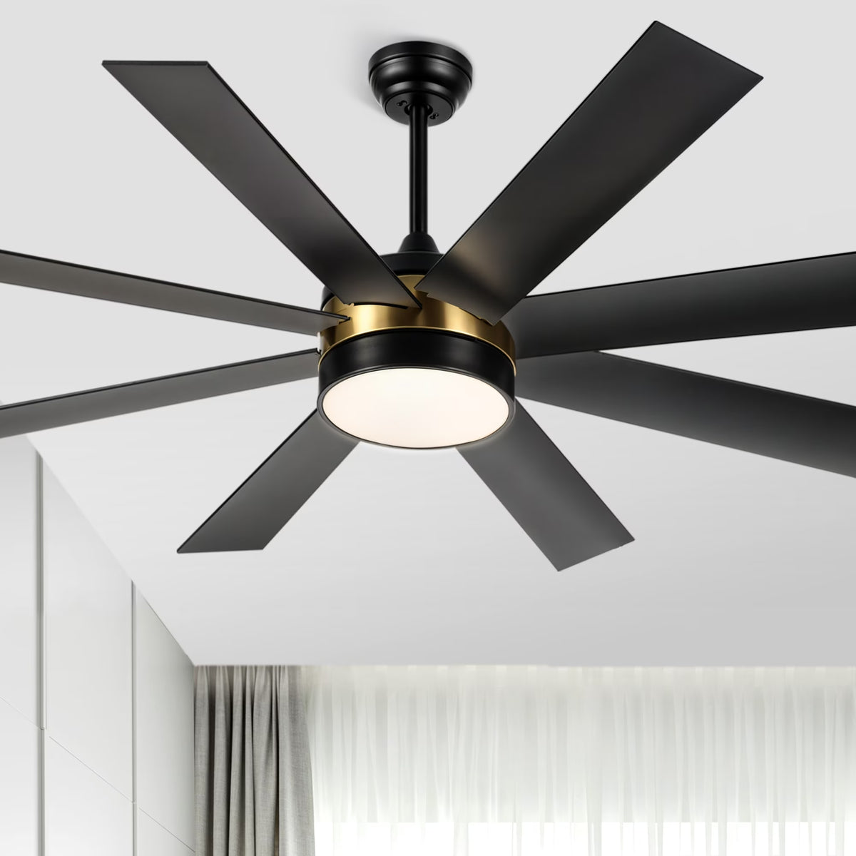Dextrus 60 in Modern LED Outdoor/ Indoor Ceiling Fan with Remote Control - Product image 1