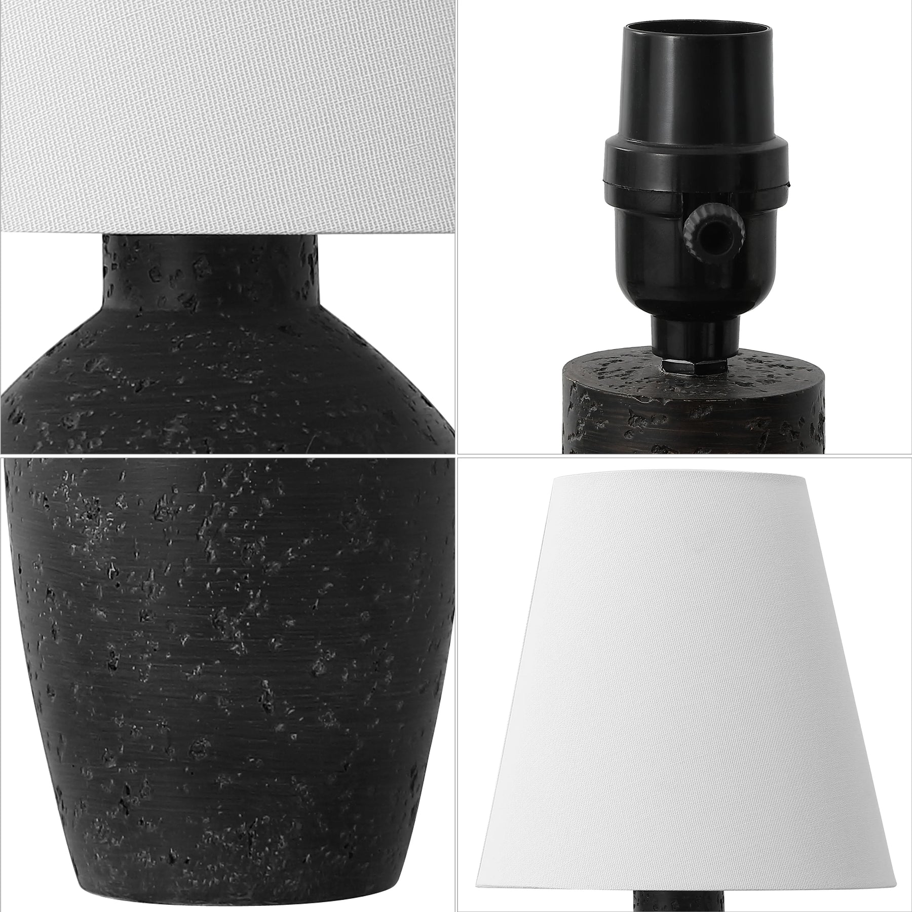 JONATHAN Y Xander 19.5" Minimalist Scandinavian Concrete Effect Resin/Iron Ginger Jar LED Table Lamp - Product image 6