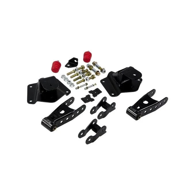 BELLTECH 6636 SHACKLE & HANGER KIT 4 in. Drop Leaf Spring Shackle & Hanger Kit (Front Hanger/Rear Shackle) 1995-1999 Chevrolet Tahoe Yukon (4dr. Only) 4 in. Rear Drop