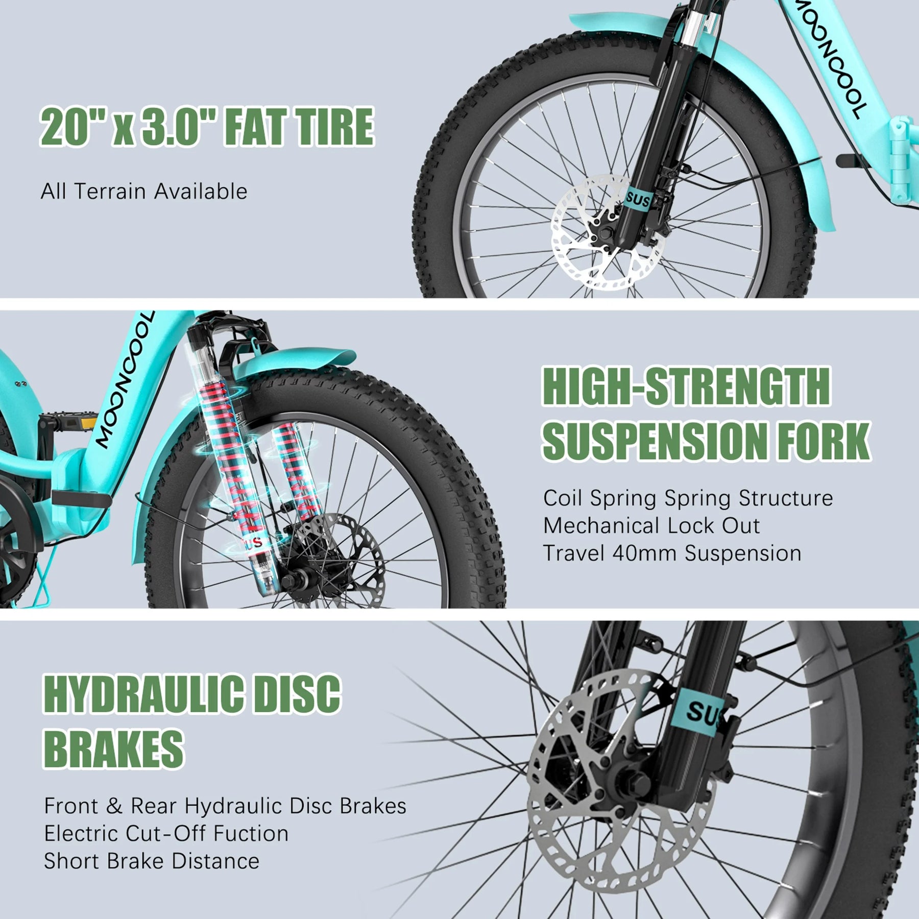 ABORON 3.0 Fat Tire Electric Trike for Senior Foldable E - Bike, 500W Motorized Tricycle Adult 20" Folding - Product image 44
