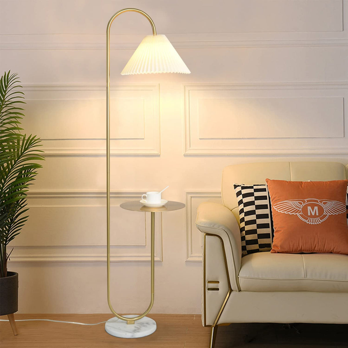 Modern Elegant with Tray Floor Lamp for Office Cafe Den Living Room Bedroom - Product image 12