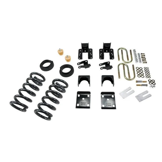 BELLTECH 673 LOWERING KITS Front And Rear Complete Kit W/O Shocks 2004-2006 Chevrolet Silverado/Sierra (Crew Cab 4DR) 3 in. F/4 in. or 5 in. R drop W/O Shocks