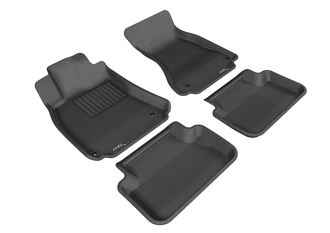 3D MAXpider L1AD02701509 - 2009-2016 Audi A4/S4/RS4 Kagu 1st & 2nd Row Floormats - Black