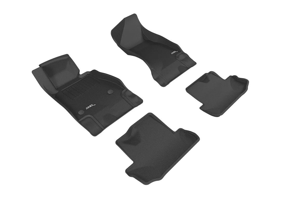 3D MAXpider L1CH06901509 - 2016-2020 Chevrolet Camaro Kagu 1st & 2nd Row Floormats - Black